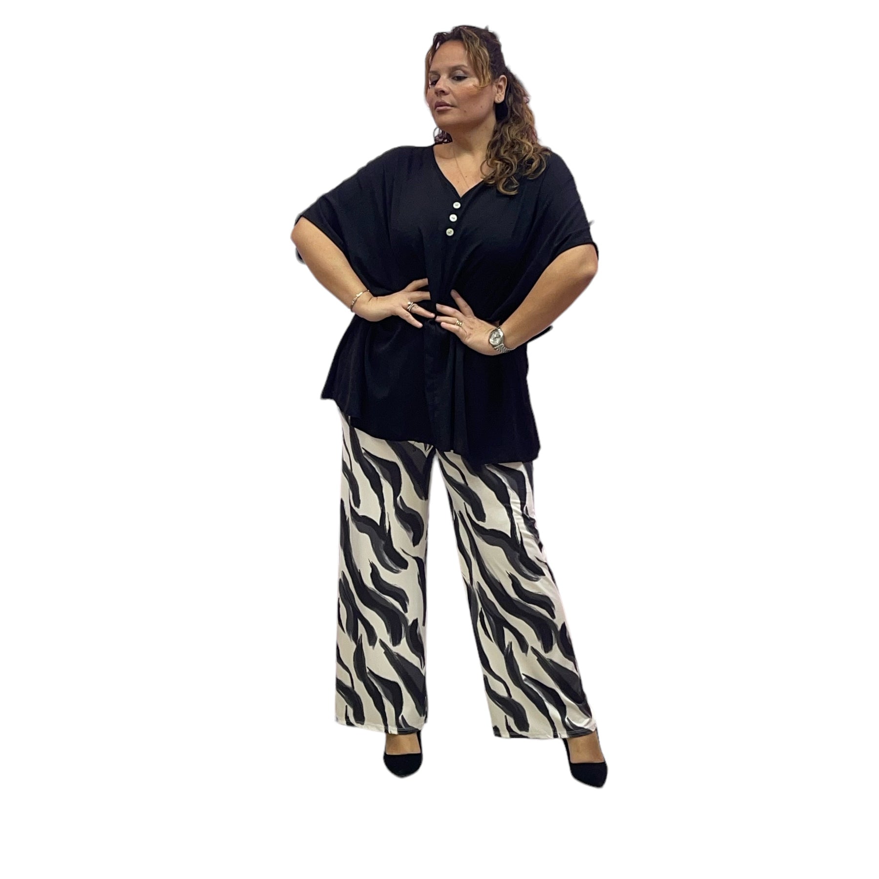 Trousers cyan 6754
