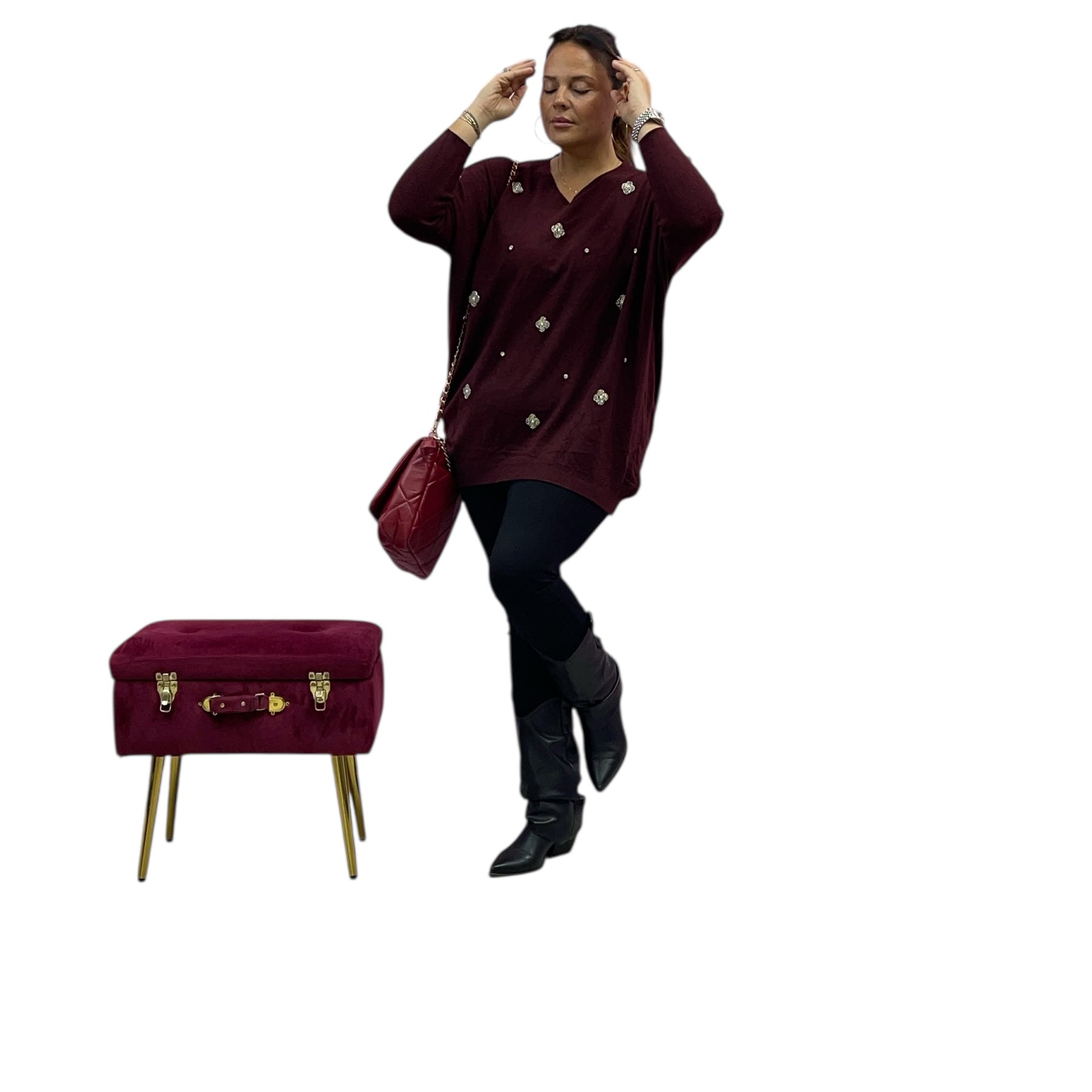 Magliettone strass 9076