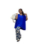 Trousers cyan 6754
