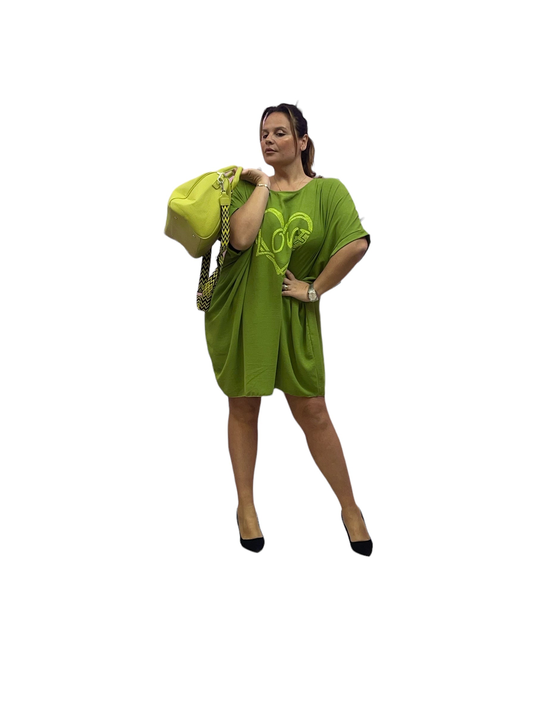 Tunic-length t-shirt waist 6512