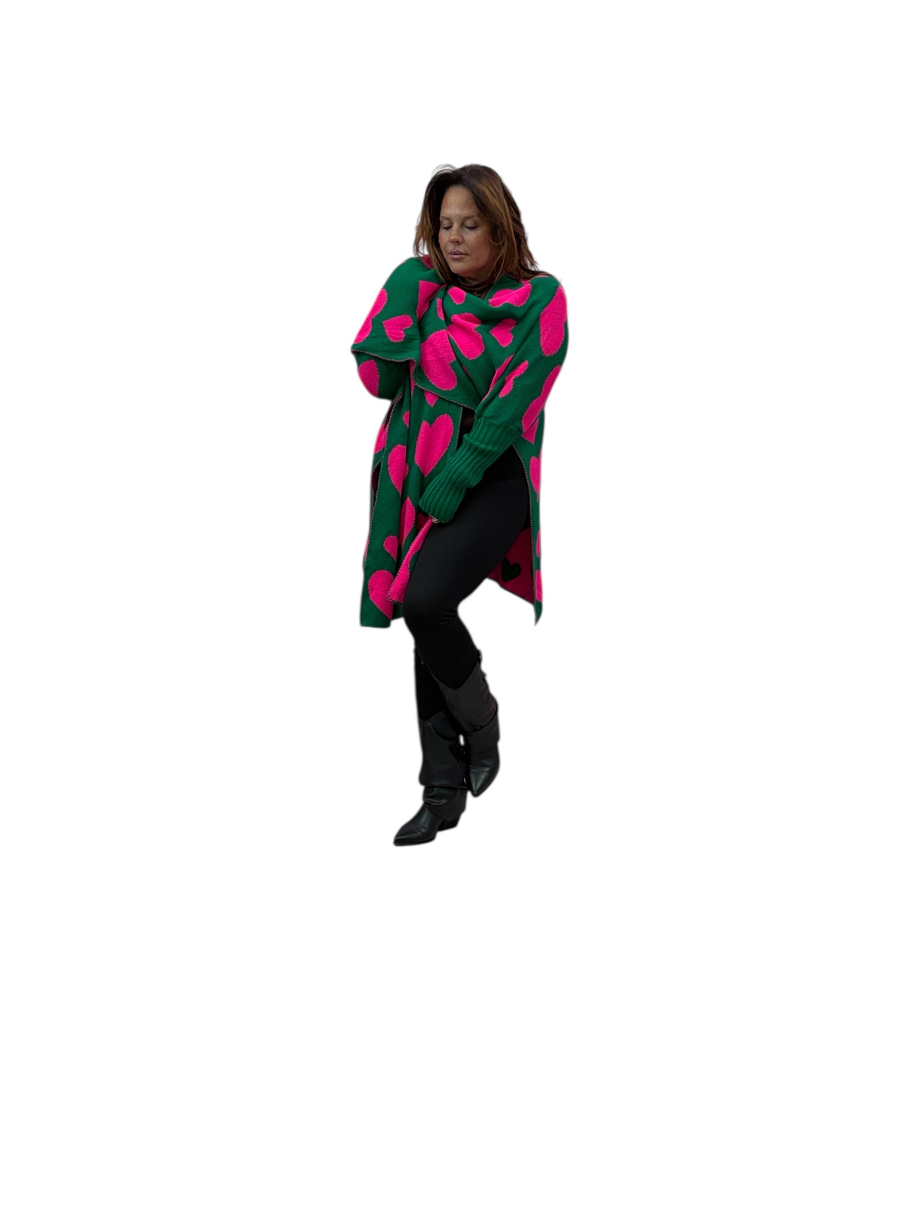 Cardigan hearts 6754